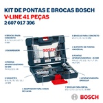 Kit de Pontas e Brocas Bosch V-Line 41 Peças