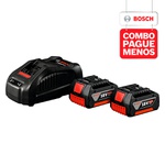 Combo Pague Menos Bosch 18V -Aspirador de Pó GAS 18V-10 L + Lixadeira GSS 18V-10, 2 baterias 18V 4,0Ah 1 carregador e 1 bolsa