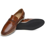 Sapato Loafer Casual Premium em Couro Legítimo Caramelo 