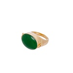 Anel Relicário Secret Jade Verde Dourado | Coleção Guta Virtuoso
