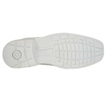 Sapato Masculino Branco de Cadarço -Couro Natural