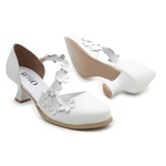 Sapato RetrÔ- Flores Branco