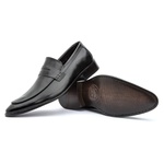 Sapato Loafer Masculino Em Couro Premium Preto