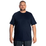 Camiseta Masculina Plus Size Marinho -Selten