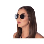 Óculos De Sol Feminino Hexagonal Selten + Porta Óculos