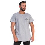 Camiseta Masculina Long Line Cinza Original Selten -Selten 