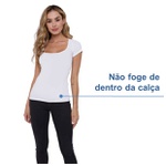 Camiseta Anti Suor Feminina Skin Shirt Clássica Branca 