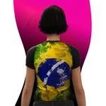 Camiseta Feminina Bandeira Brasil