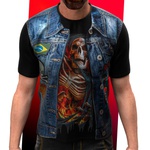 Camiseta Camisa Colete Jeans Moto Clube Blusa 0001