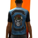 Camiseta Camisa Colete de Jeans Moto Clube Blusa 0002