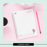 Miolo para Caderno - Heart