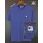 Camiseta Osk Azul royal simbolo laranja
