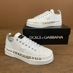 TÊnis Dolce Gabbana Portofino DG Light COURO BRANCO/DOURADO