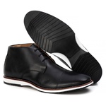 Sapato Brogue Premium em Couro Confort Tchwm Shoes Preto