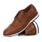 Sapato Derby Premium em Couro Confort Tchwm Shoes Castor