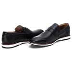 Sapato Loafer Premium em Couro Confort Tchwm Shoes Preto 
