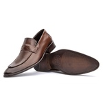 Sapato Loafer Premium Masculino Solado em Couro 