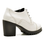Bota Coturno Feminino Top Franca Shoes Ankle Boot Confort Branco