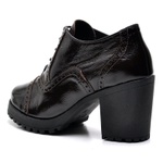 Bota Coturno Feminino Top Franca Shoes Ankle Boot Verniz Café