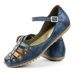 Sandália Sapatilha Feminina Top Franca Shoes Azul Marinho