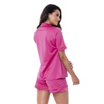 Pijama Homewear Colors Short e Camisa Pink/Laranja