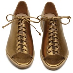 Sapato Peep Toe Baixo Bronze - Pisa - 842-13
