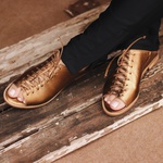 Sapato Peep Toe Baixo Bronze - Pisa - 842-13