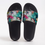 Chinelo Slide Floral Tropical White Unissex Use Nerd