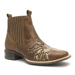 Botina Feminina - Dallas Bambu / Ouro - Roper - Bico Quadrado - Solado Nevada - Vimar Boots - 12165-A-VR