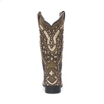 Bota Texana Feminina - Dallas Tabaco / Glitter Ouro - Roper - Bico Quadrado - Cano Longo - Solado Freedom Flex - Vimar Boots - 13119-C-VR