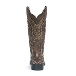 Bota Texana Feminina - Dallas Castor / Craquelé Bronze - Roper - Bico Quadrado - Cano Longo - Solado Freedom Flex - Vimar Boots - 13119-G-VR