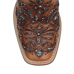Bota Feminina - Fóssil Caseinado Caramelo / Glitter Maxxi Preto com Prata - Nevada - Vimar Boots - 13146-D-VR