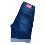 Bermuda Jeans Feminina Barra Dobrada