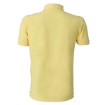 Camisa Polo Masculina Amarela Detalhe Xadrez Piquet 