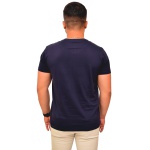 Camiseta Masculina Algodão Pima Premium Azul Marinho