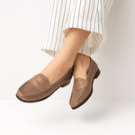 Mocassim Feminino Clássico em Couro cor Capuccino