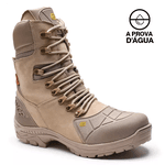 Bota Coturno Militar Impermeável Gogowear 100% Couro ref Garra Areia 