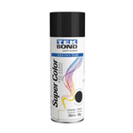 Tinta Spray Preto Brilhante Super Color Uso Geral 350ml 250g Tekbond