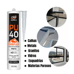 Adesivo Pu 40 Orbiflex Uso Geral Preto 380g