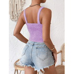 Cropped Feminino Casual -Lavanda