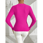 Blusa modal Casual Com Detalhes de Lacinhos - Pink