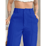 Calça Feminina de Alfaiataria/ Azul/Elegante/Versátil