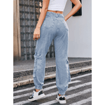 Calça Jeans Feminina Cargo Jogger Azul 