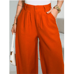  Calça Pantalona Com Listras laterais; Laranja 