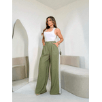  Calça Pantalona Com Listras laterais; Verde 