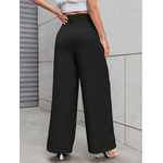 Calça Feminina de alfaiataria/ Preto/Cintura Alta/Casual 