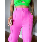 Calça Feminina cintura alta Rosa 