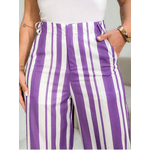 Calça Listrada roxa