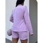 Conjunto Feminino Alfaiataria lavanda, 2 Peças, Blazer e Short 