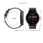 Relógio inteligente original BOZLUN, relógio inteligente com tela de toque completa, medidor de pressão, relógio de fitness, monitor de pulso ZL02